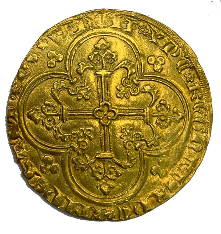 France - Jean II (1350-1364) - Franc à cheval - A : Le roi à cheval à gauche -…