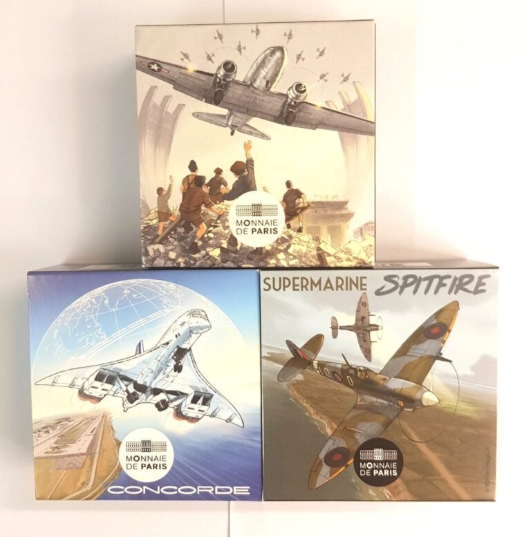 France - Monnaie de Paris - Série de l'Aviation et l'histoire - Lot de Trois mo…