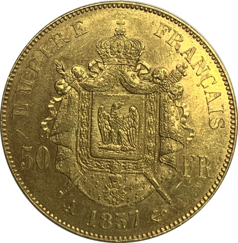 France - Napoléon III (1852-1870) - 50 Francs 1857 A (Paris) - A : Tête nue à d…