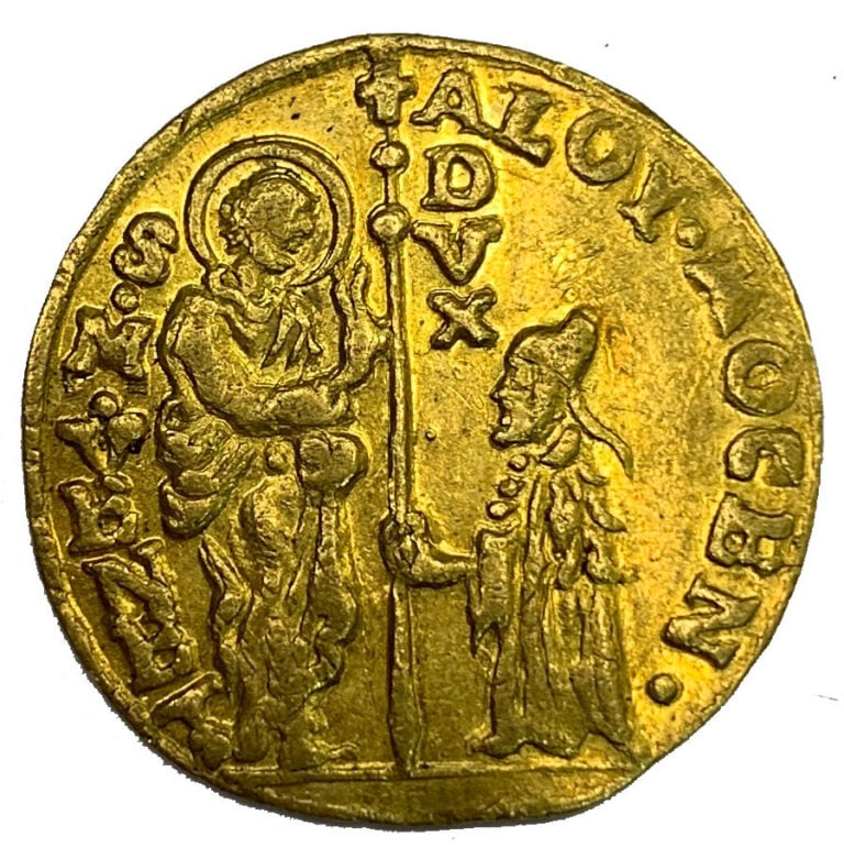Italie - Venise - Mocenigo (Ducat) - A : Le doge agenouillé devant Saint Marc -…