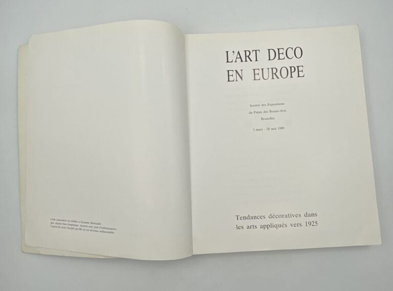 L'Art déco en Europe. Tendances décoratives dans les arts appliqués vers 1925,…