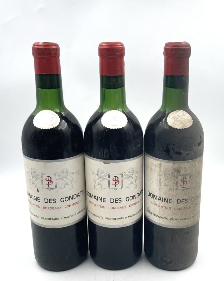 MARGAUX.Lot de 3 bts ch Marquis de Terme, GCC, Margaux,Médoc (19664, 2 x 1968)+…