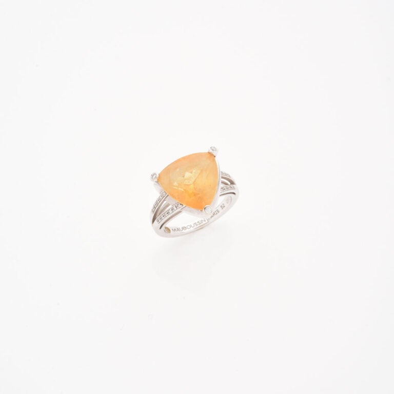 MAUBOUSSIN Paris - Bague or gris (750) modèle "Mes couleurs à toi" ornée d'une…