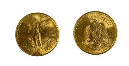 Mexique - - 50 Pesos 1945 - A : Liberté debout de facer - R : Aigle de face - E…