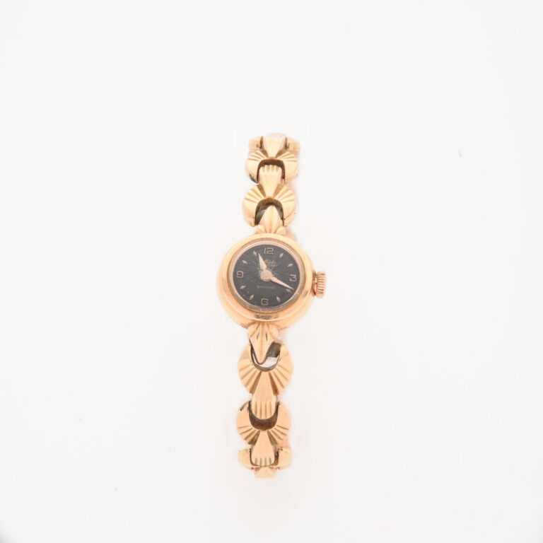 MIDO Multifort - Montre bracelet de dame en or jaune (750) - Boîtier rond, cadr…
