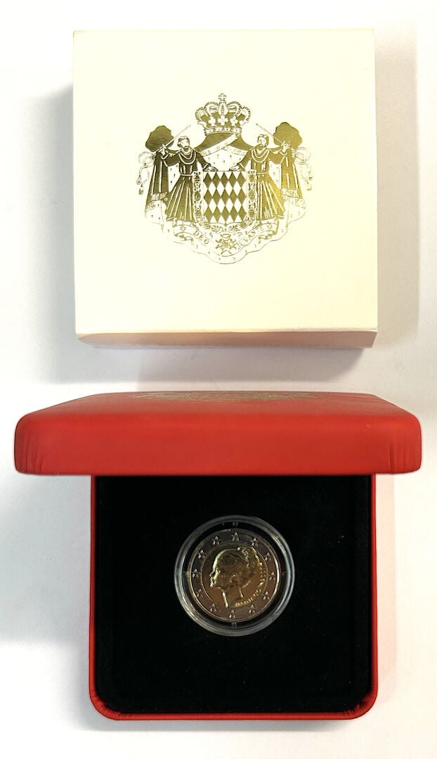 Monaco - Grace Kelly (1956-1982) - 2 Euros 2007 - A : Tête à gauche de la princ…