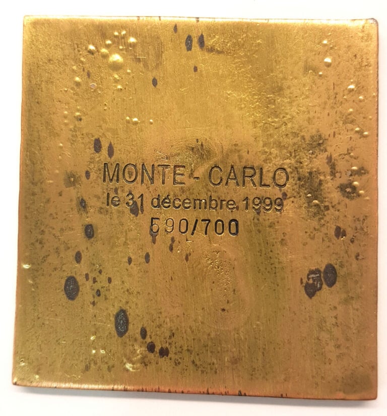 Monaco - S.B.M - Une plaque en bronze de la société des bains de Mer de Monaco…