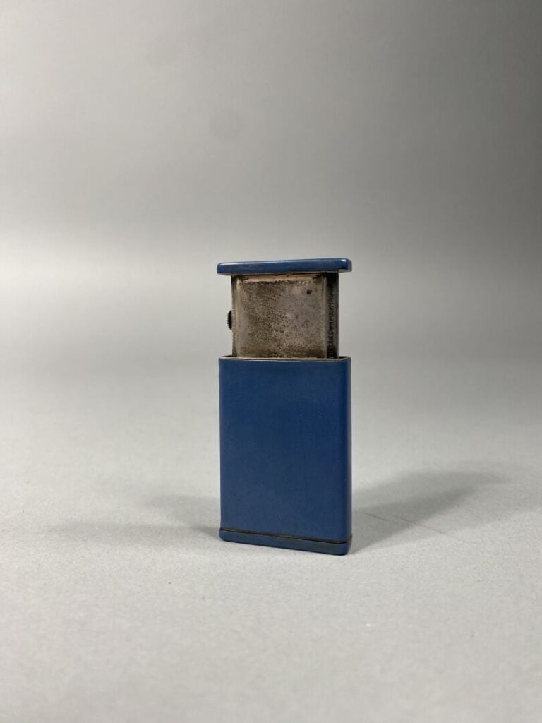 MONOKEIR - Montre de poche rétractable en argent (925) laqué bleu, le cadran de…