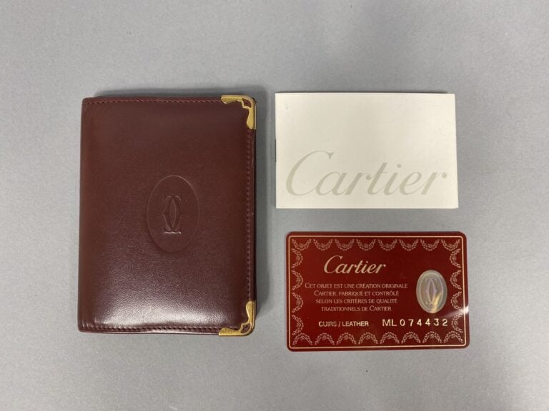 Must de CARTIER - Porte-cartes en cuir bordeaux
