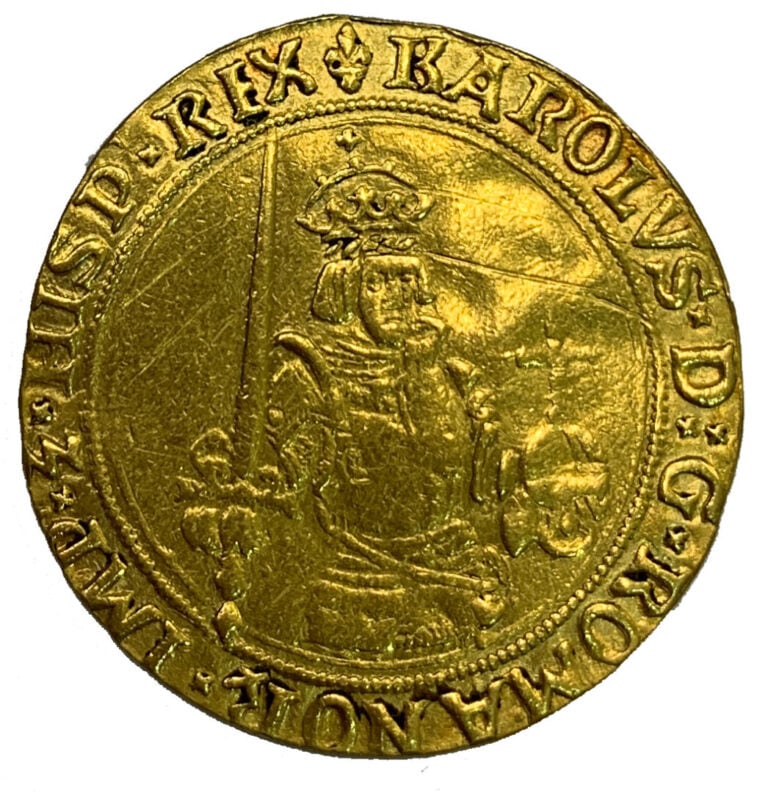 Pays-Bas espagnoles - Charles V (1506-1555) - Karolus d'or - A : Le rois debout…