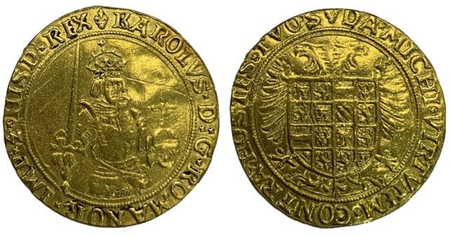 Pays-Bas espagnoles - Charles V (1506-1555) - Karolus d'or - A : Le rois debout…