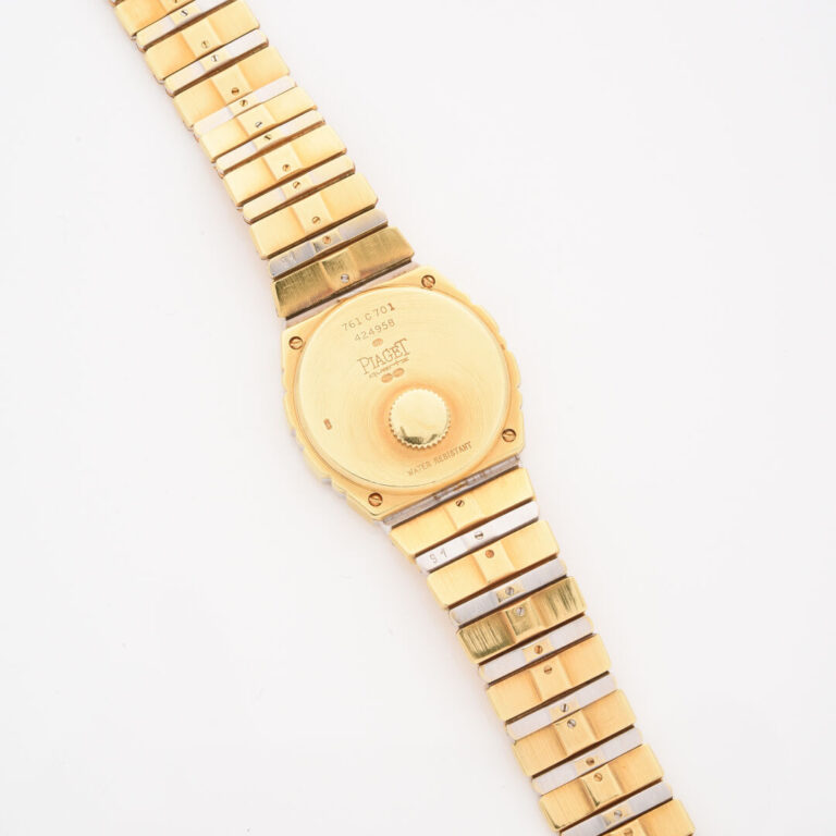 PIAGET - Montre bracelet de dame modèle Polo en or (750) deux tons - Cadran ron…