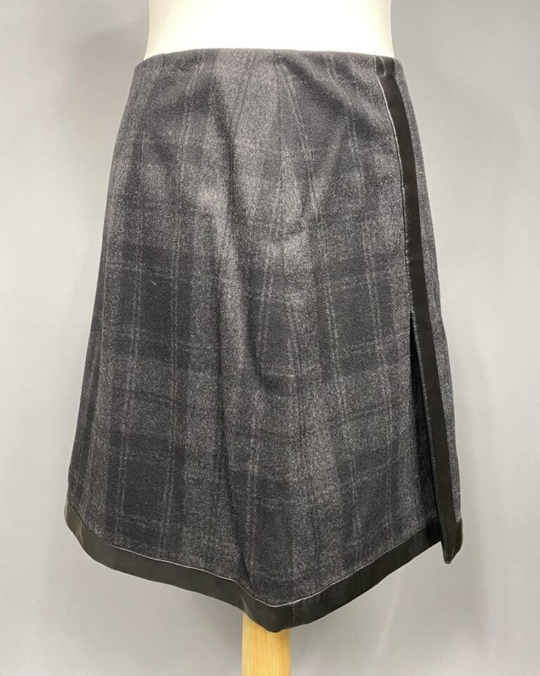 Ralph LAUREN - Pantalon à pinces coupe droite en laine à motif pied de poule da…