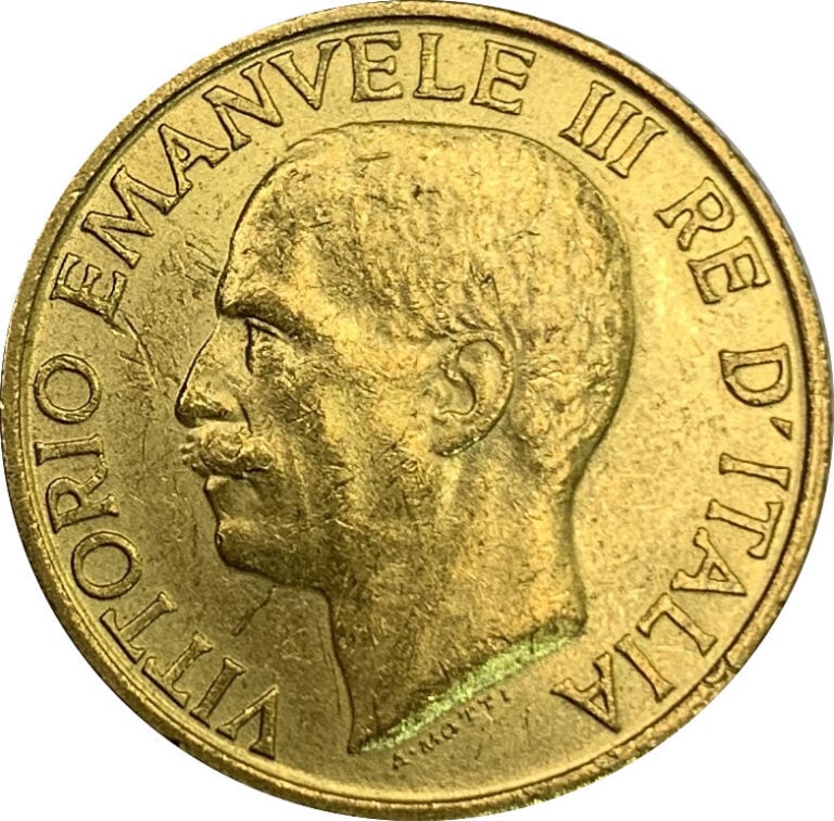 Royaume d'Italie - Victor Emmanuel III (1900-1946) - 20 Lire - A : Tête nue à g…