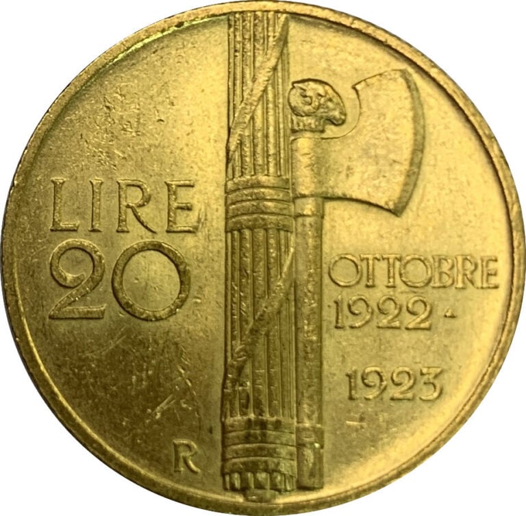 Royaume d'Italie - Victor Emmanuel III (1900-1946) - 20 Lire - A : Tête nue à g…