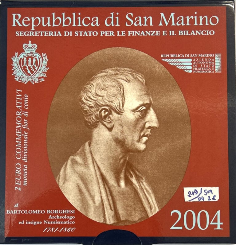 Saint-Marin - Euros - 2 Euros 2004 commémorative de Bartholomeo borghesi - Etat…