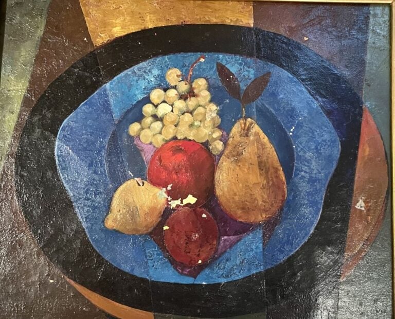 Tony AGOSTINI - Nature Morte aux fruits - Huile sur Toile. - 38 x 46 cm