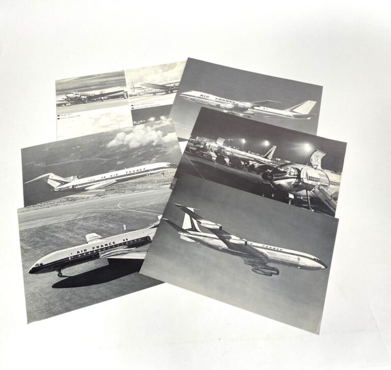3 plaquettes Air France de 1970 pour : DC3, Breguet 14, Caravelle, Starliner