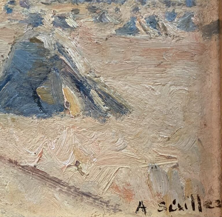 Andrée SEAILLES (1891-1983) - Meules de foin - Paire d'huiles sur panneau - Sig…