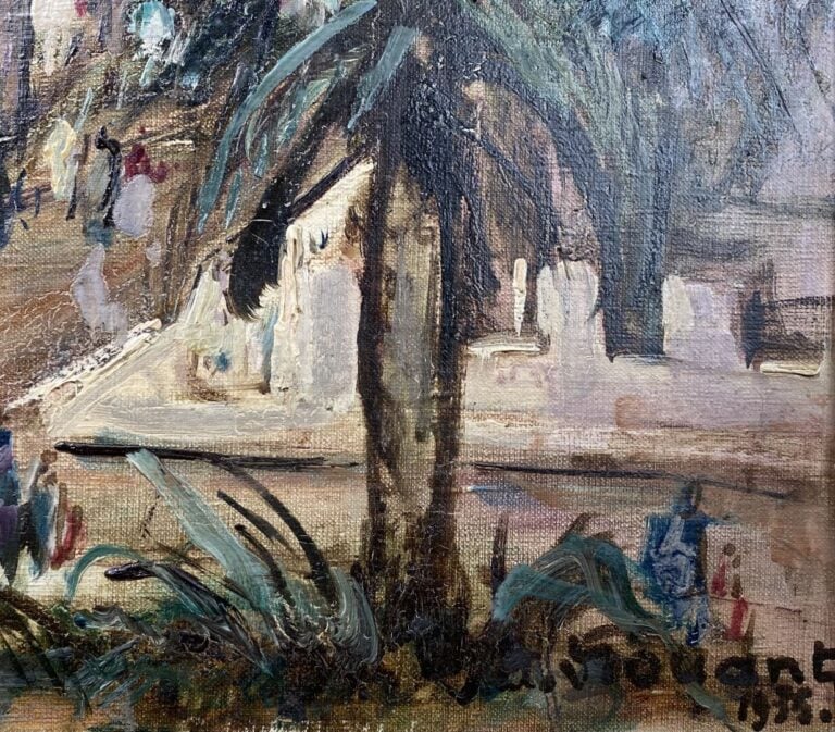 Armand DROUANT (1898-1978) - Scène animée en bord de mer - Huile sur toile - Si…