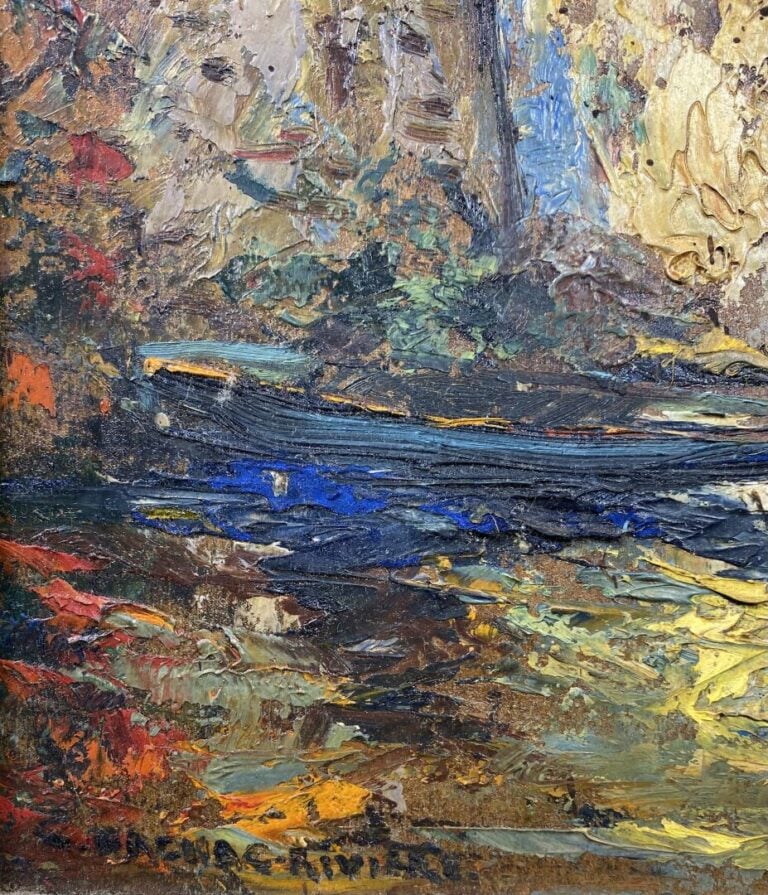Charles DAGNAC-RIVIERE (1864-1945) - Les Martigues - Huile sur panneau - Signé…