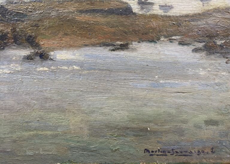 Charles MARTIN-SAUVAIGO (1881-1970) - Douarnenez - Huile sur panneau - Signé en…