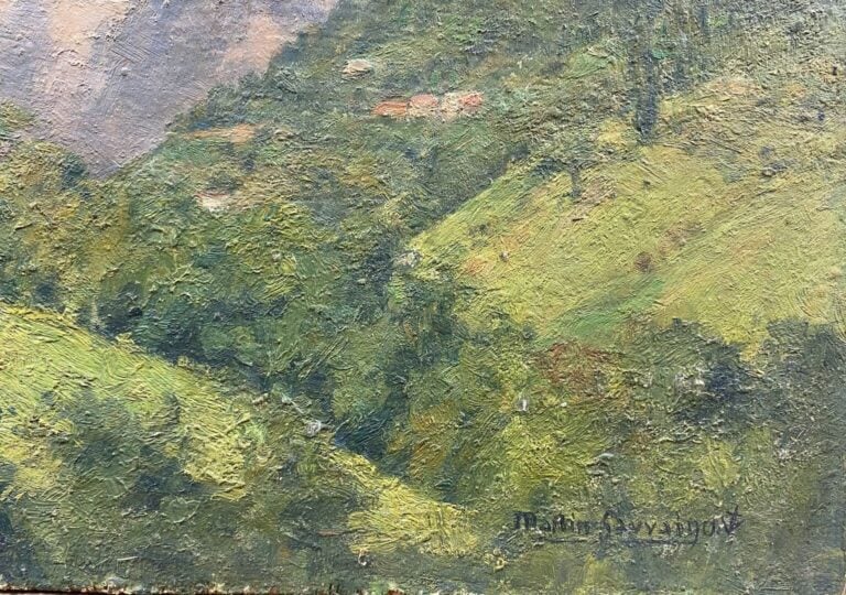 Charles MARTIN-SAUVAIGO (1881-1970) - En Dauphiné, 1960 - Huile sur panneau - S…