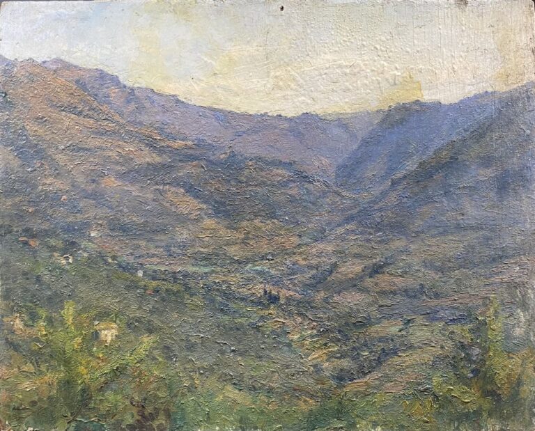 Charles MARTIN-SAUVAIGO (1881-1970) - En montagne (Isère), 1947 - Huile sur pan…