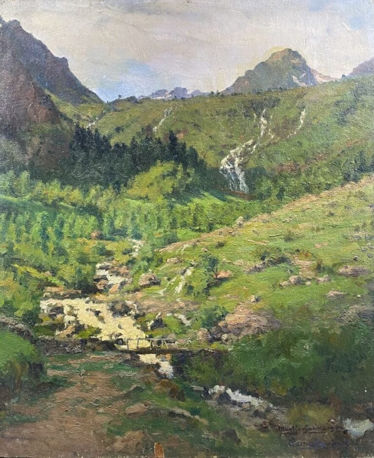 Charles MARTIN-SAUVAIGO (1881-1970) - La Danchère (Isère) - Huile sur panneau -…