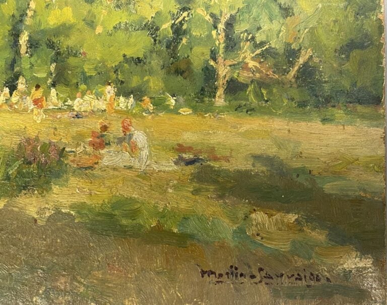 Charles MARTIN-SAUVAIGO (1881-1970) - Pierrefitte-sur-Sauldre - Huile sur panne…