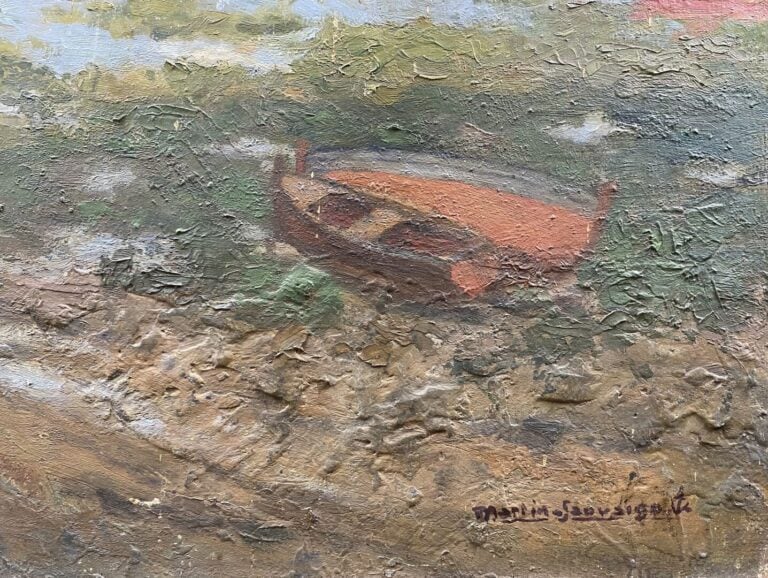 Charles MARTIN-SAUVAIGO (1881-1970) - Port du Guilvinec - Huile sur panneau - S…