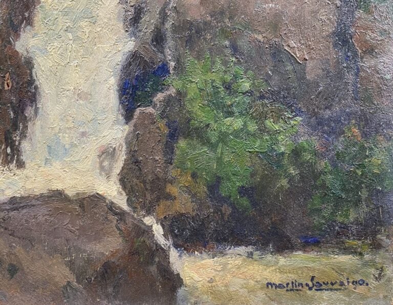 Charles MARTIN-SAUVAIGO (1881-1970) - Torrent à la Danchère (Isère) - Huile sur…