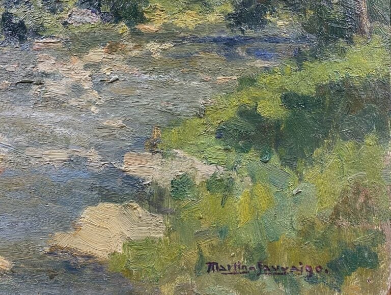 Charles MARTIN-SAUVAIGO (1881-1970) - Torrent à la Grande Chartreuse - Huile su…