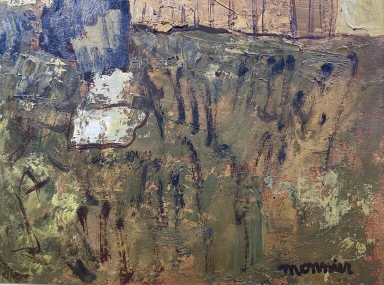 Charles MONNIER (1925-1993) - Plan d'Orgon - Huile sur panneau - Signé en bas à…