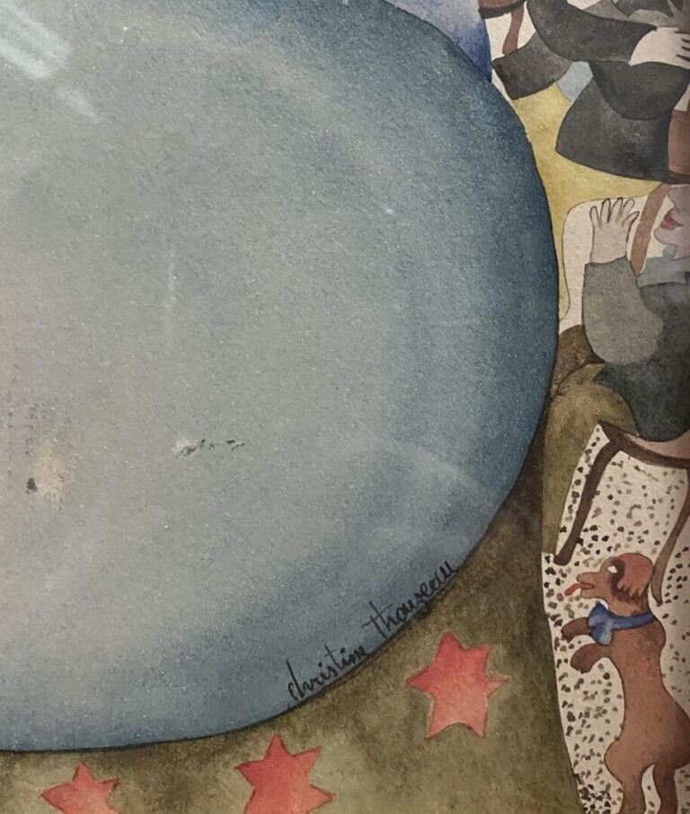 Christian TOUSEAU (XXe) - Le cirque - Encre et aquarelle - Signé en bas vers la…