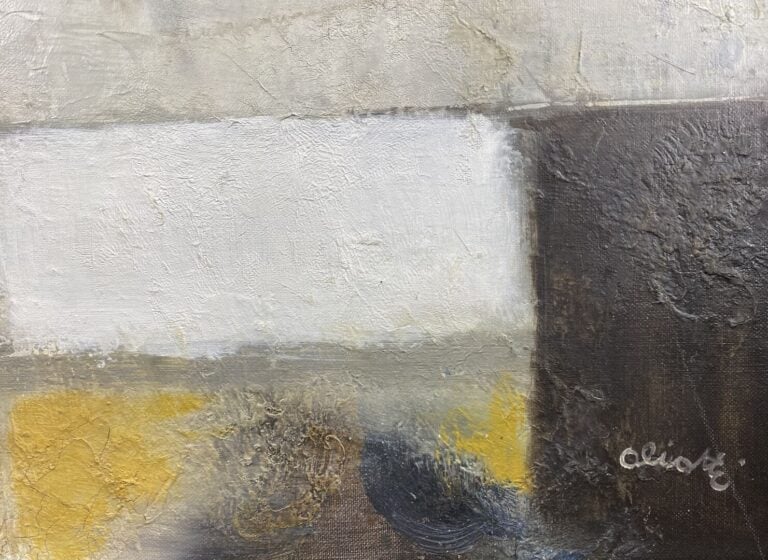 Claude ALIOTTI (1925-1989) - Bateau blanc au soleil noir - Huile sur toile - Si…