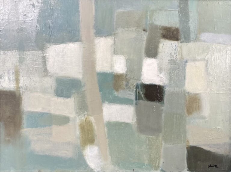 Claude ALIOTTI (1925-1989) - Composition - Huile sur toile - Signée en bas à dr…