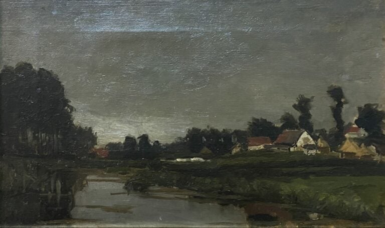 Ecole de la fin du XIXe-début du XXe siècle - Ensemble d'environ 15 tableaux co…