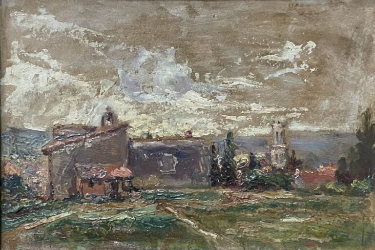 Ecole de la fin du XIXe-début du XXe siècle - Ensemble d'environ 15 tableaux co…