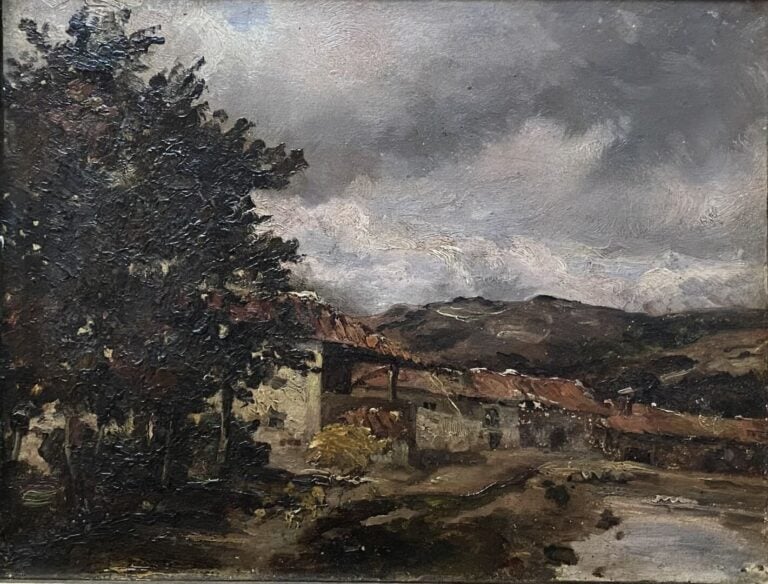Ecole de la fin du XIXe-début du XXe siècle - Ensemble d'environ 15 tableaux co…