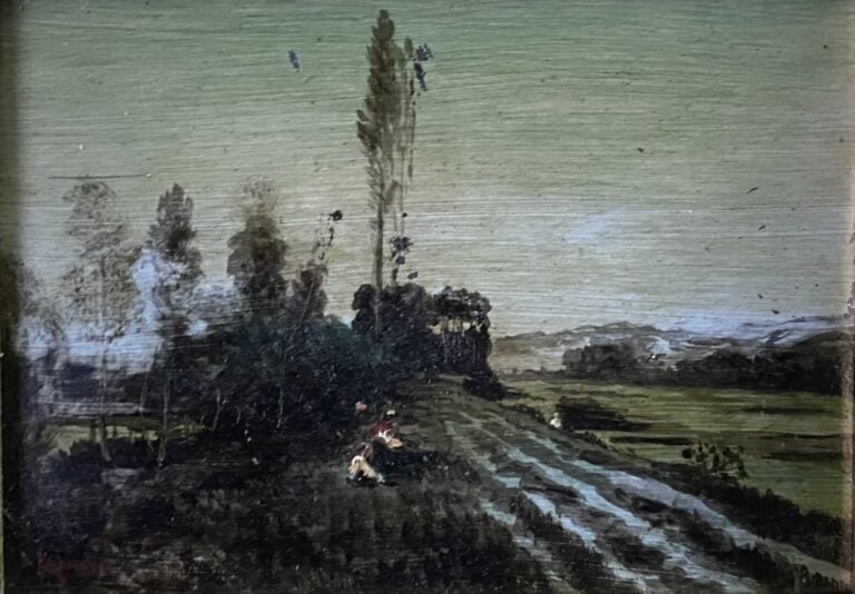 Ecole de la fin du XIXe - début du XXe siècle - Ensemble d'environ dix tableaux…