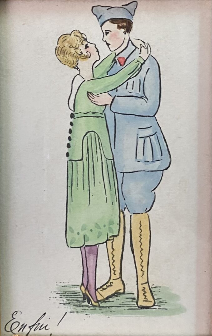 Ecole de la fin du XIXe - début du XXe siècle - Ensemble d'environ dix tableaux…