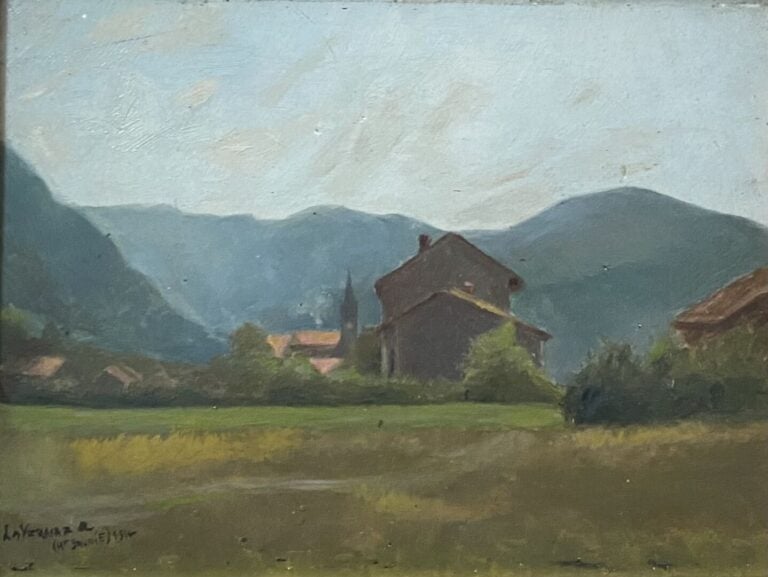 Ecole de la fin du XIXe-début du XXe siècle - Ensemble d'environ douze tableaux…