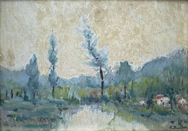 Ecole de la fin du XIXe-début du XXe siècle - Ensemble d'environ douze tableaux…