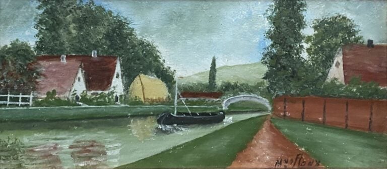 Ecole de la fin du XIXe-début du XXe siècle - Ensemble d'environ douze tableaux…