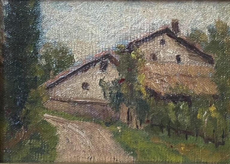 Ecole de la fin du XIXe-début du XXe siècle - Ensemble d'environ huit tableaux…