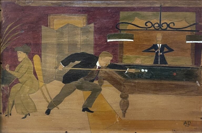 Ecole de la fin du XIXe- début du XXe siècle - Ensemble d'environ huit tableaux…