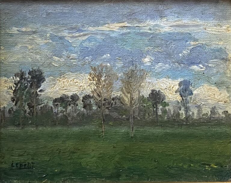 Ecole de la fin du XIXe-début du XXe siècle - Ensemble d'environ neuf tableaux…