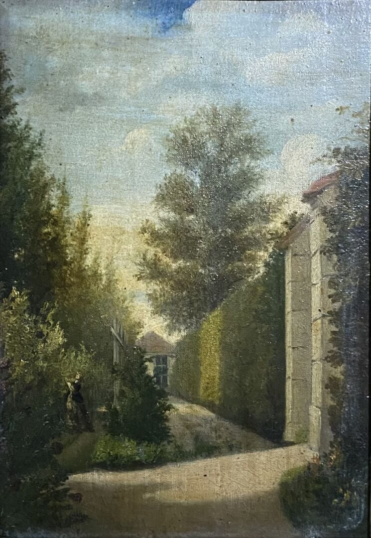 Ecole de la fin du XIXe-début du XXe siècle - Ensemble d'environ neuf tableaux…