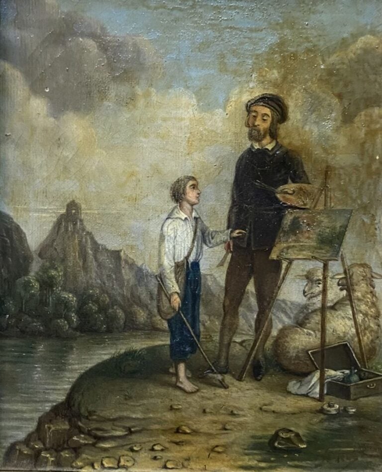 Ecole de la fin du XIXe-début du XXe siècle - Ensemble d'environ quatorze table…